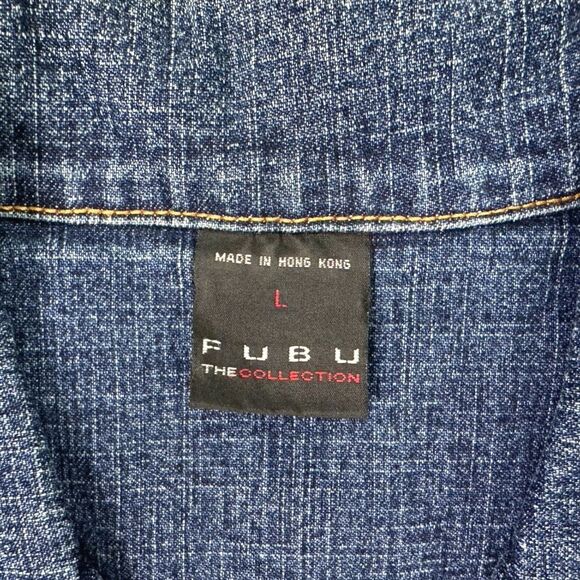 Vintage Y2K Women’s FUBU Cropped Denim Jacket - Size Large - Picture 9 of 11